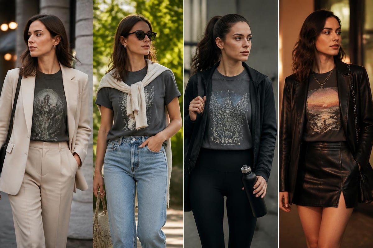 Graphic tee styling options