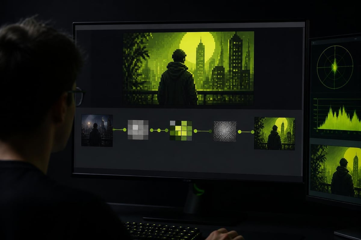 Blender compositor node setup for pixel art