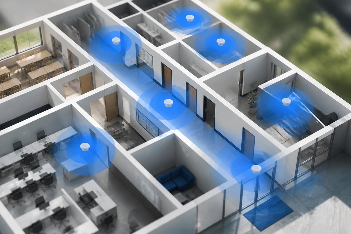 Strategic vape detector placement map