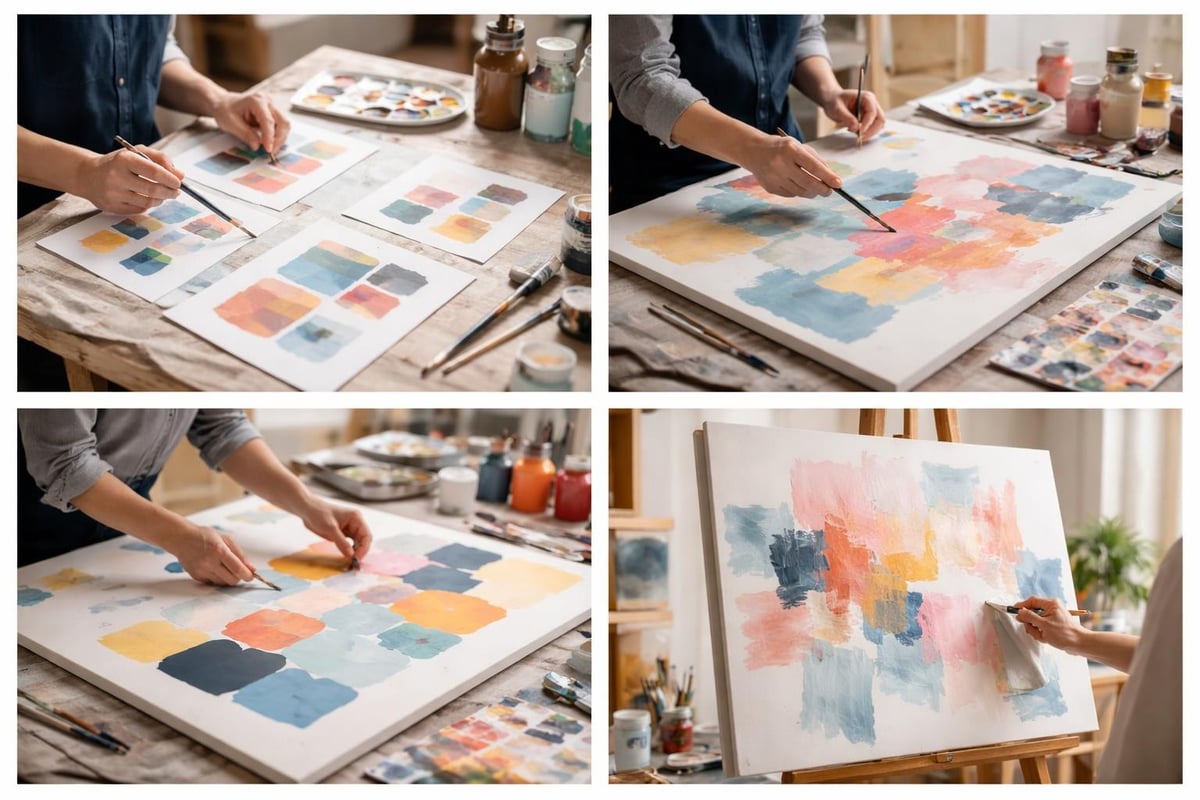 Abstract art creation process