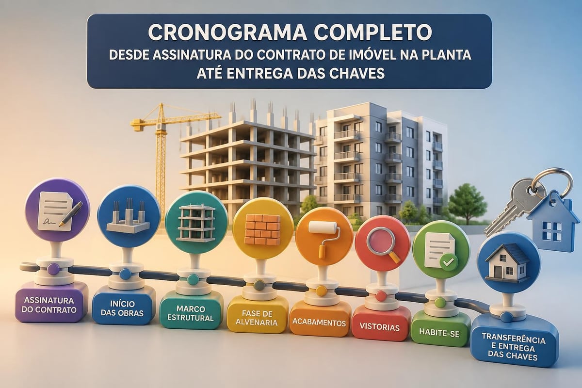 Linha do tempo de entrega de imóvel