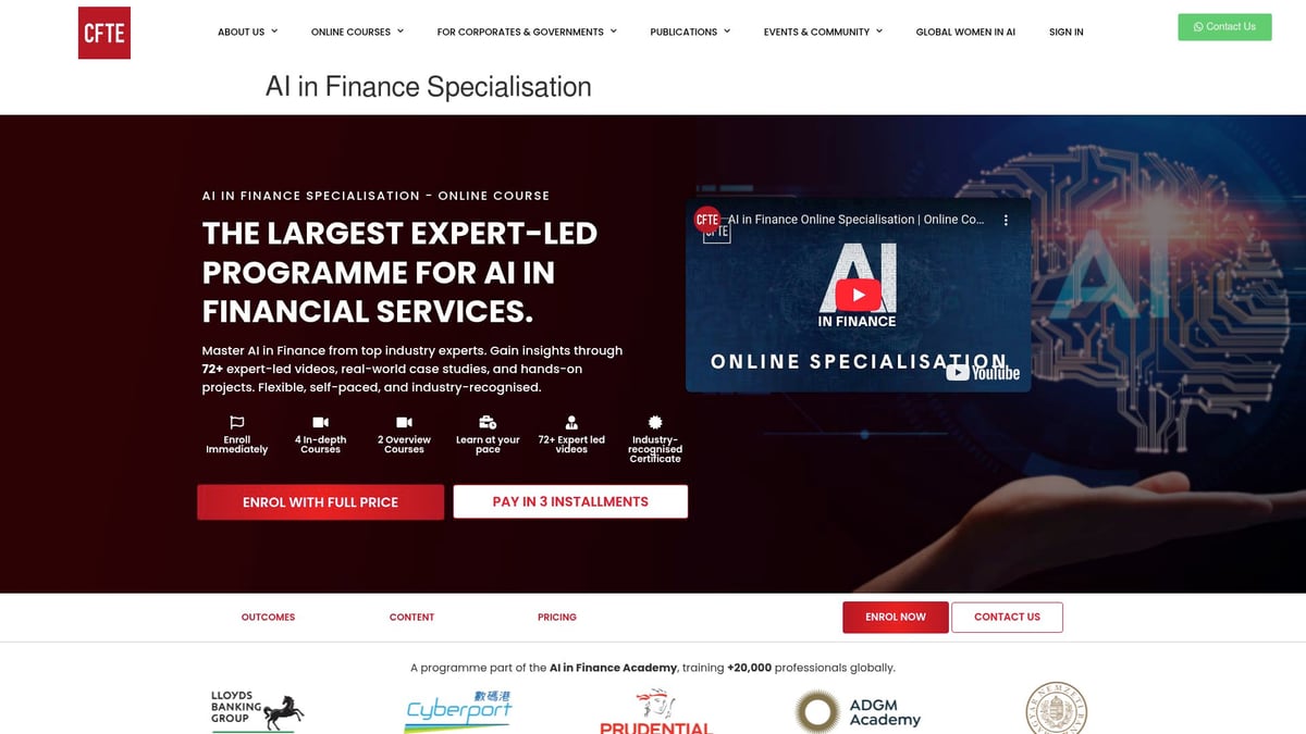 7 Must-Try AI For Finance Course Picks For 2026 - AI in Finance Specialisation – CFTE