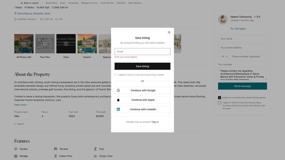 7 Best Homes for Sale in Costa del Sol in 2026 - Architectural Masterpiece in Sierra Blanca, Marbella