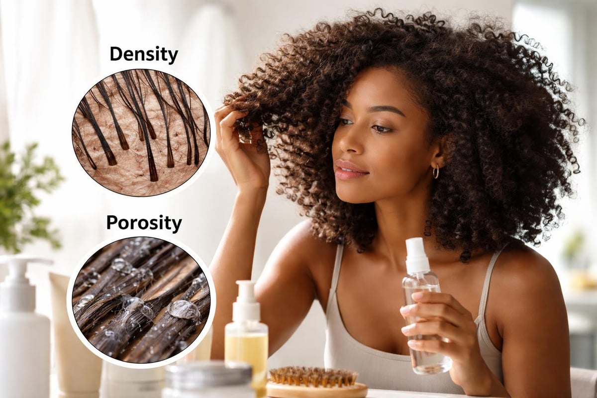 Hair density and porosity comparison
