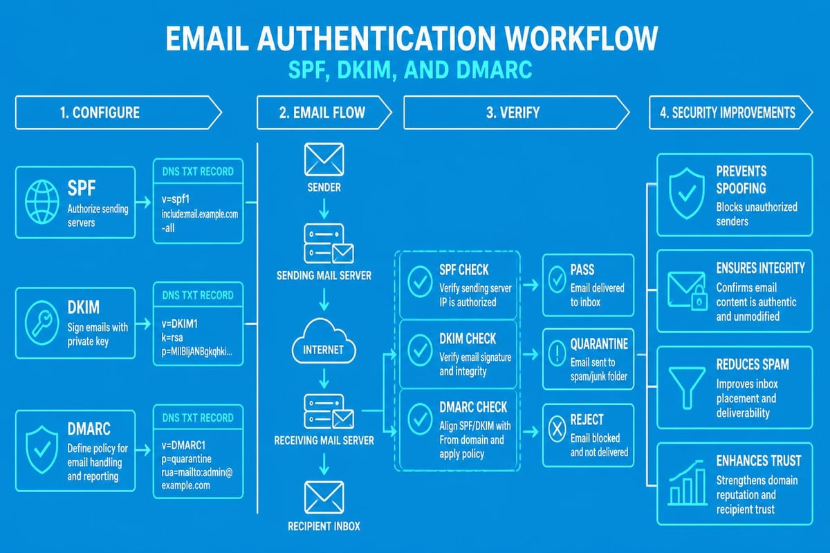 Email authentication setup process