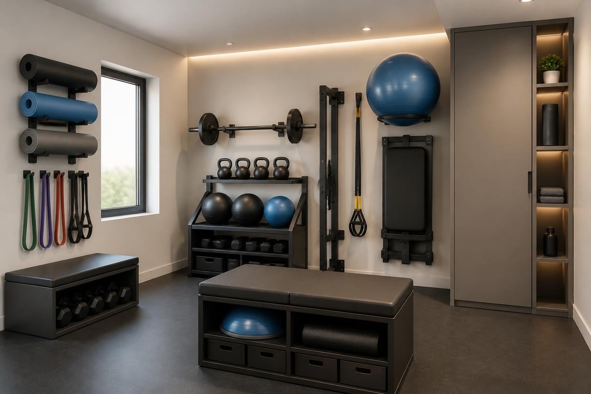 Small home gym organization