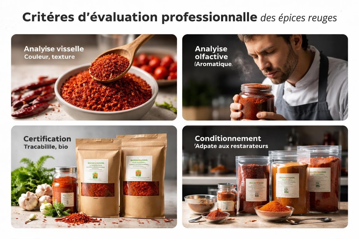 Sélection qualité épice rouge