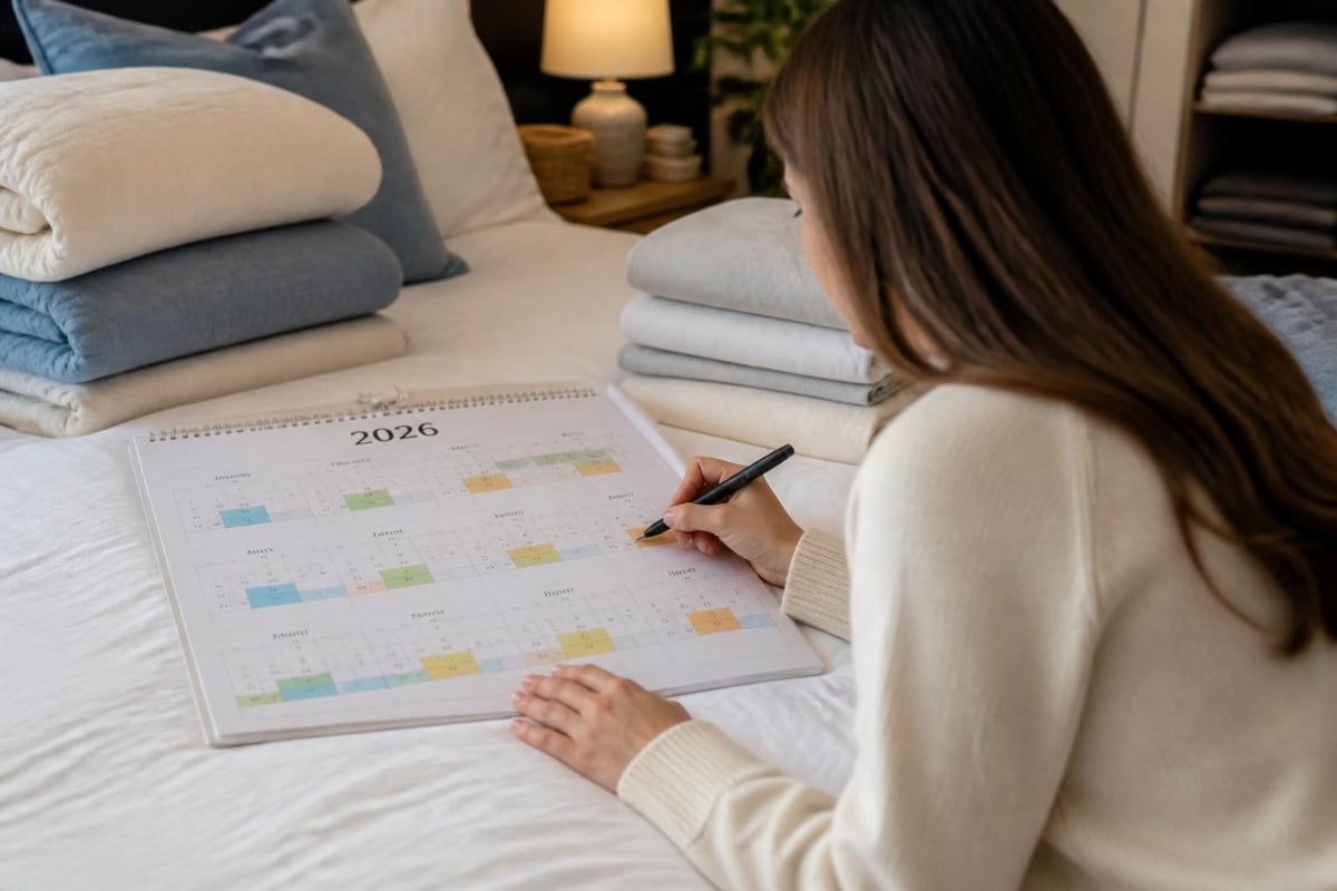 Seasonal bedding shopping strategy