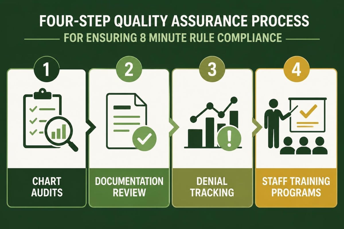 Quality assurance for 8 minute rule compliance