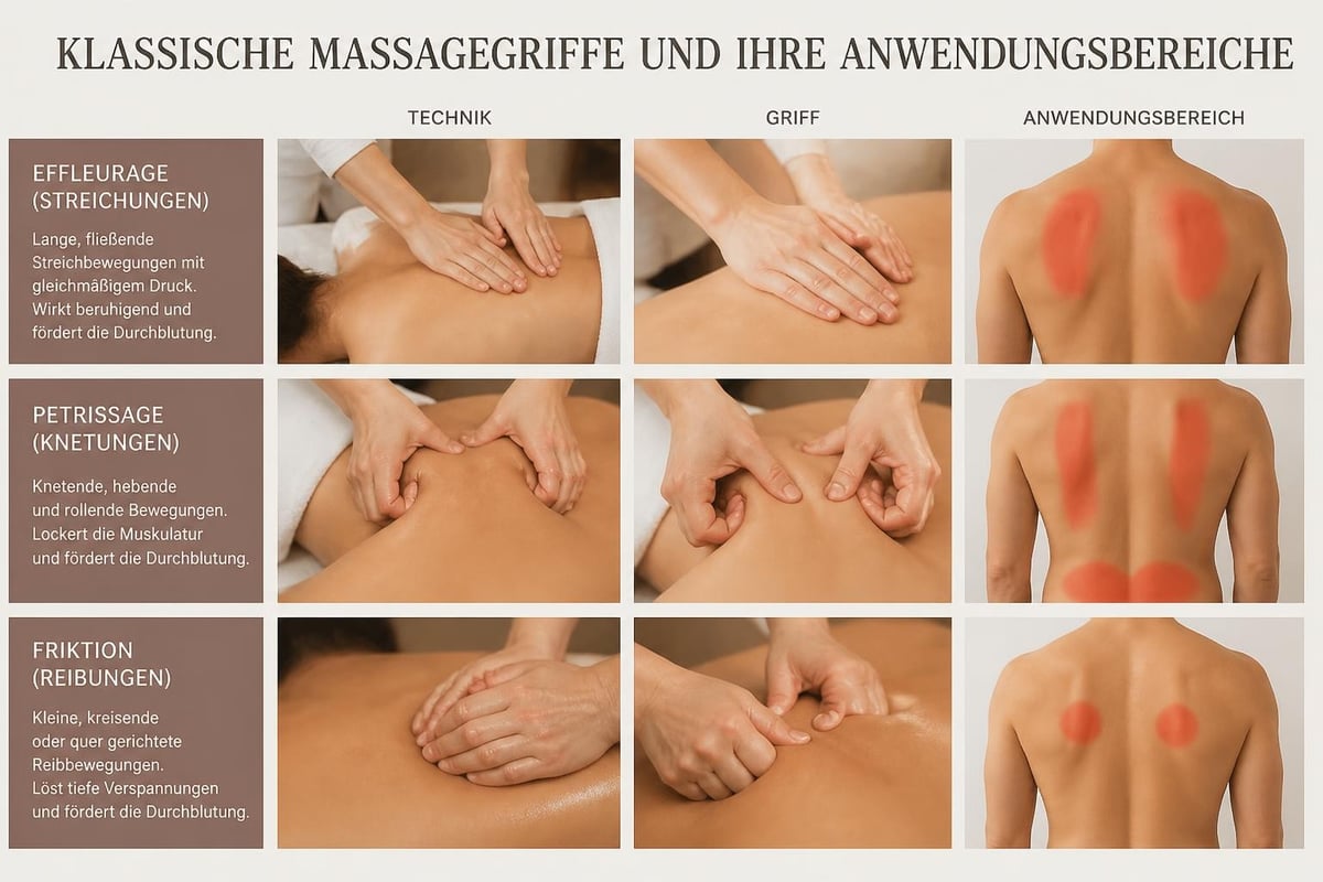 Massage Techniken Übersicht