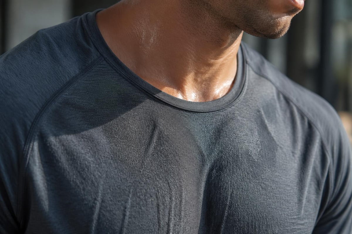 Moisture-wicking technology in workout tops