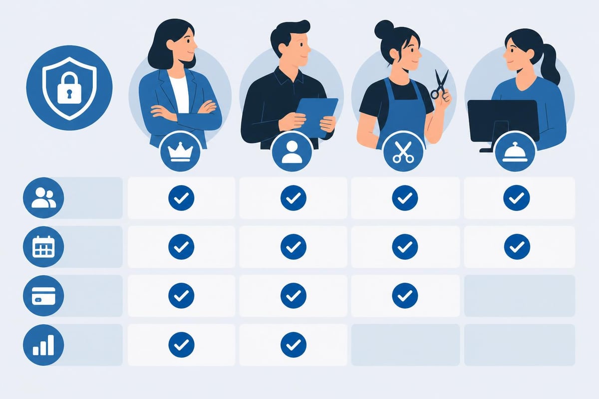 Role-based access control in salons