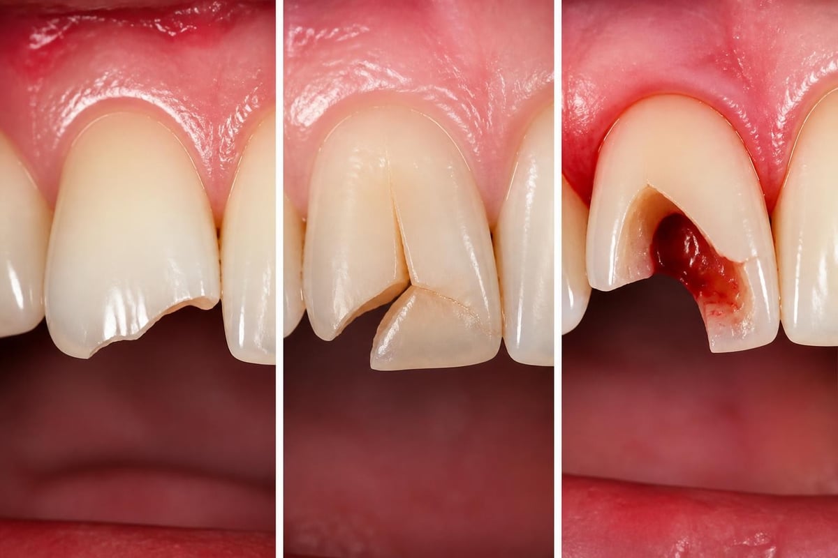 Types of tooth fractures