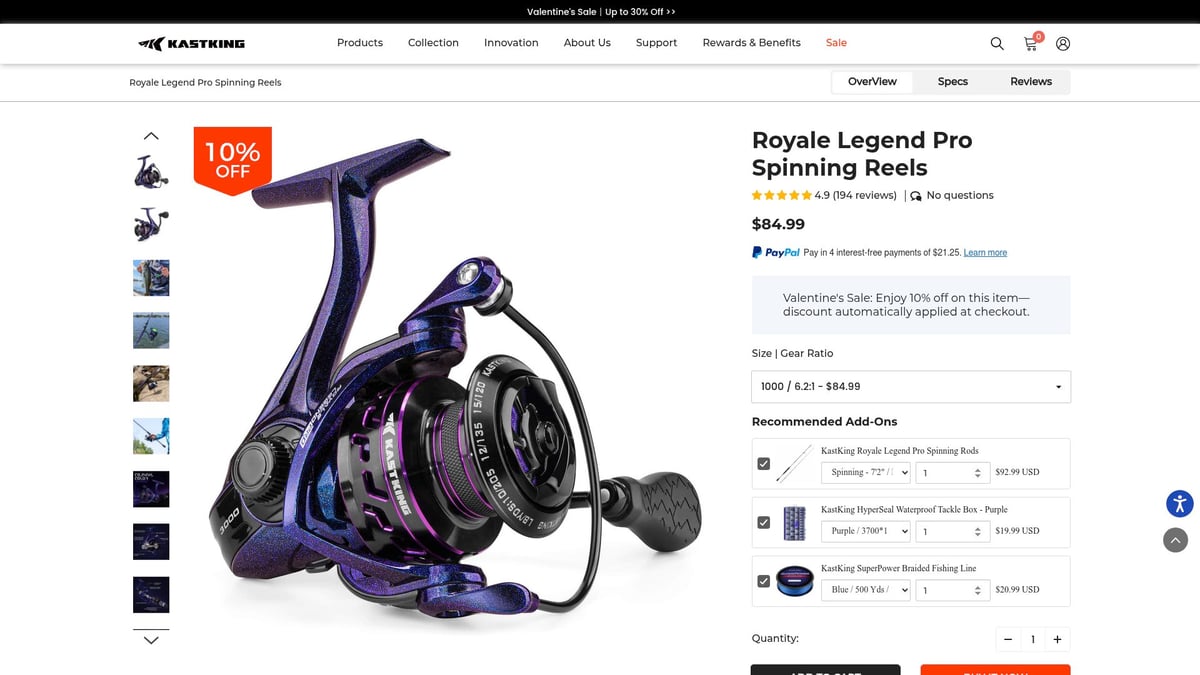 Top 7 Kastking Reels for Anglers in 2026 - KastKing Royale Legend Pro Spinning Reel