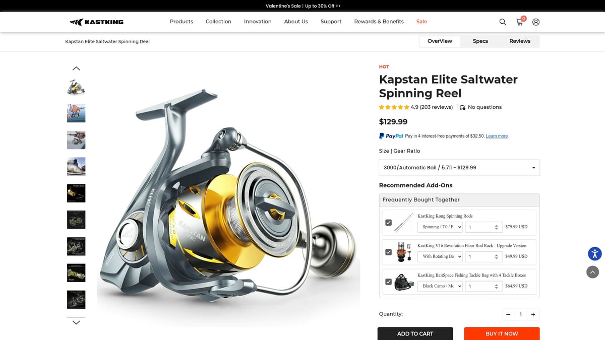 Top 7 Kastking Reels for Anglers in 2026 - KastKing Kapstan Elite Saltwater Spinning Reel