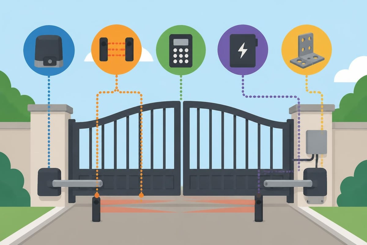 Automatic Gate Opener Installation: A Complete Guide 1 Automatic Gate Opener Components