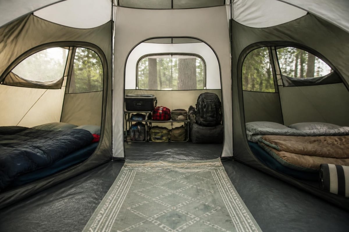 Family camping tent space requirements