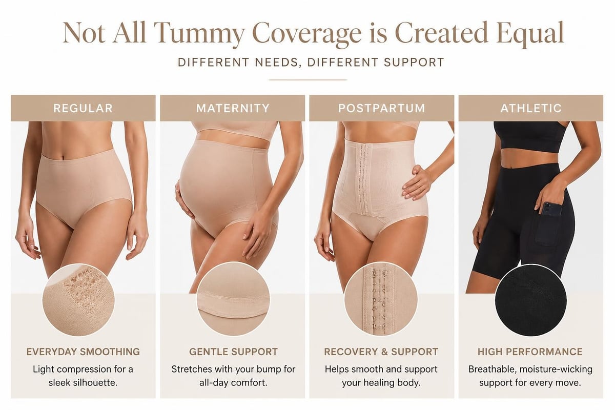 Tummy cover panty specialized types