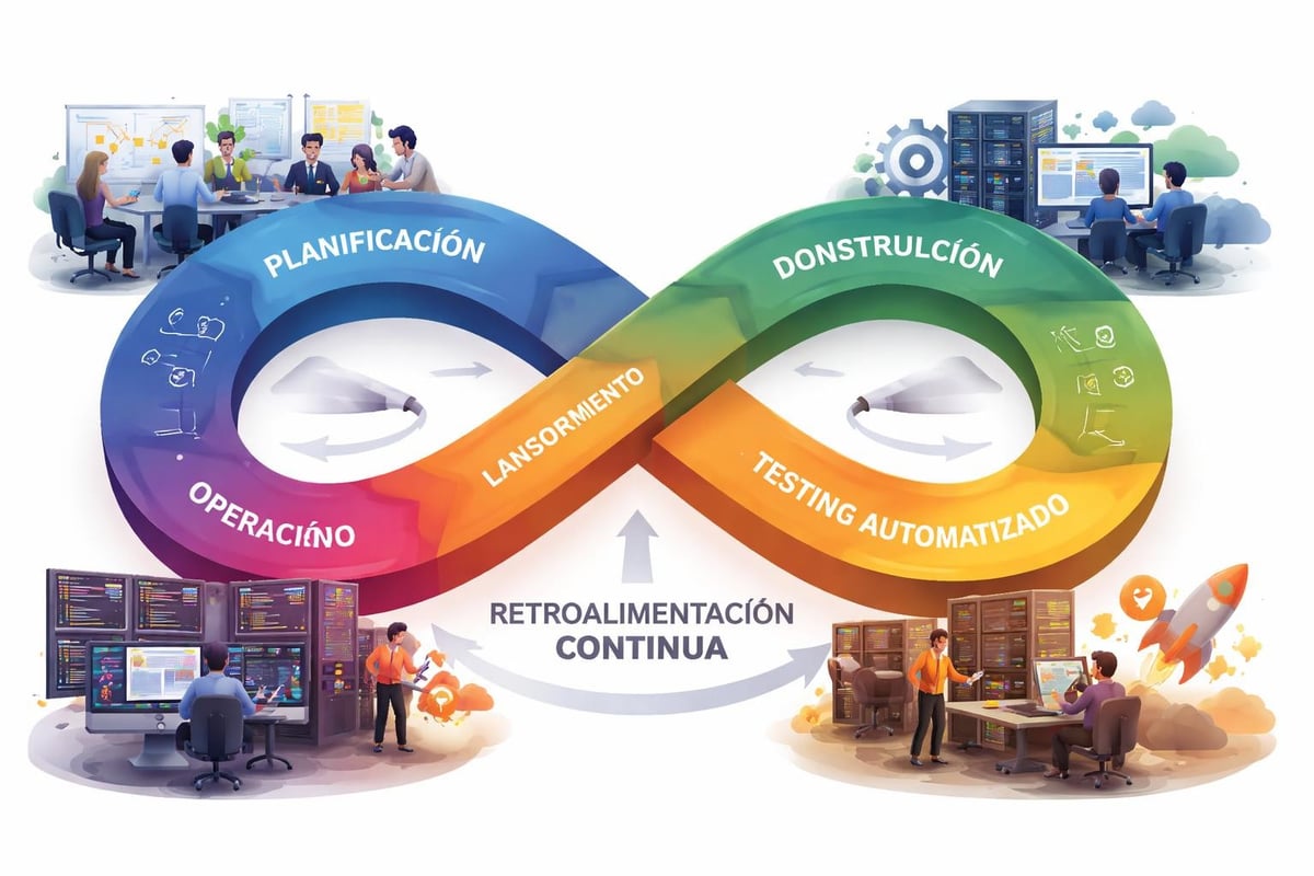 Ciclo DevOps en desarrollo de software