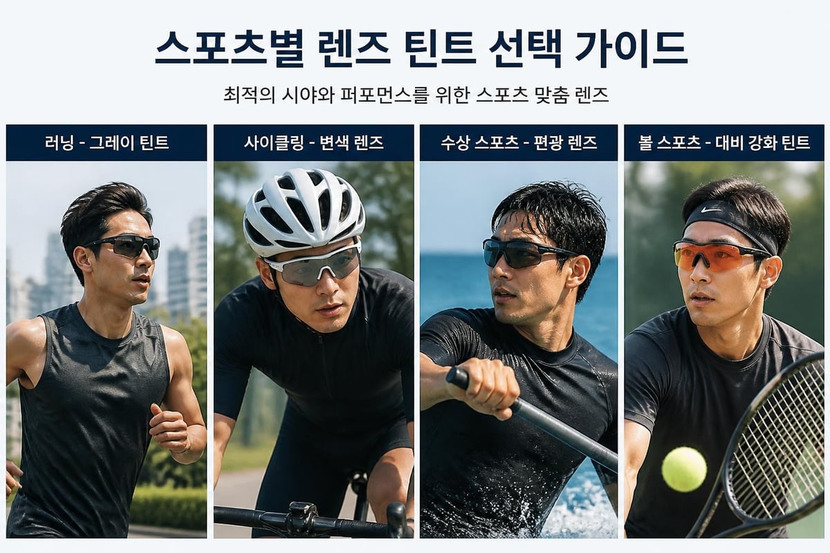 운동별 렌즈 색상 선택