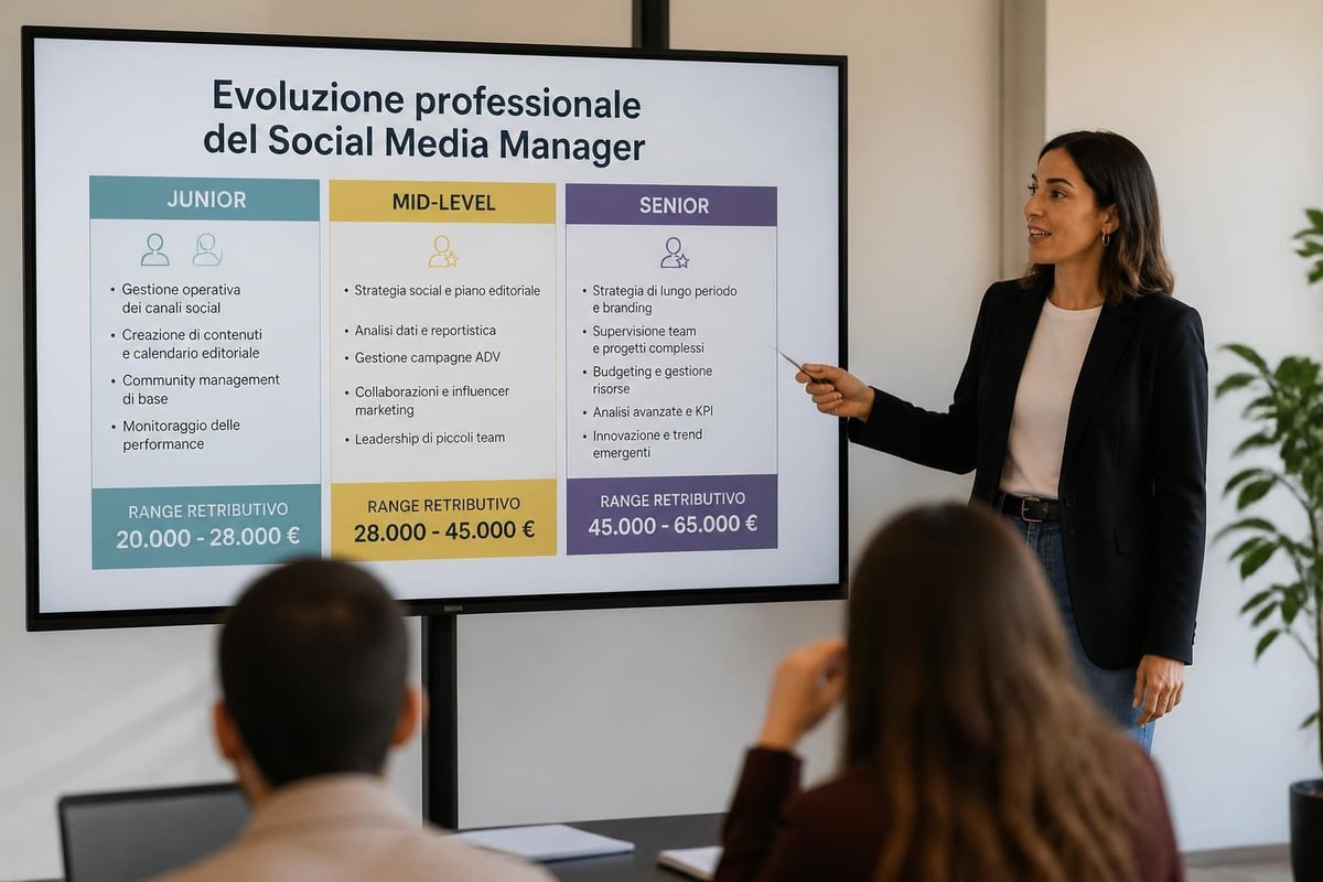 Career progression for social media managers