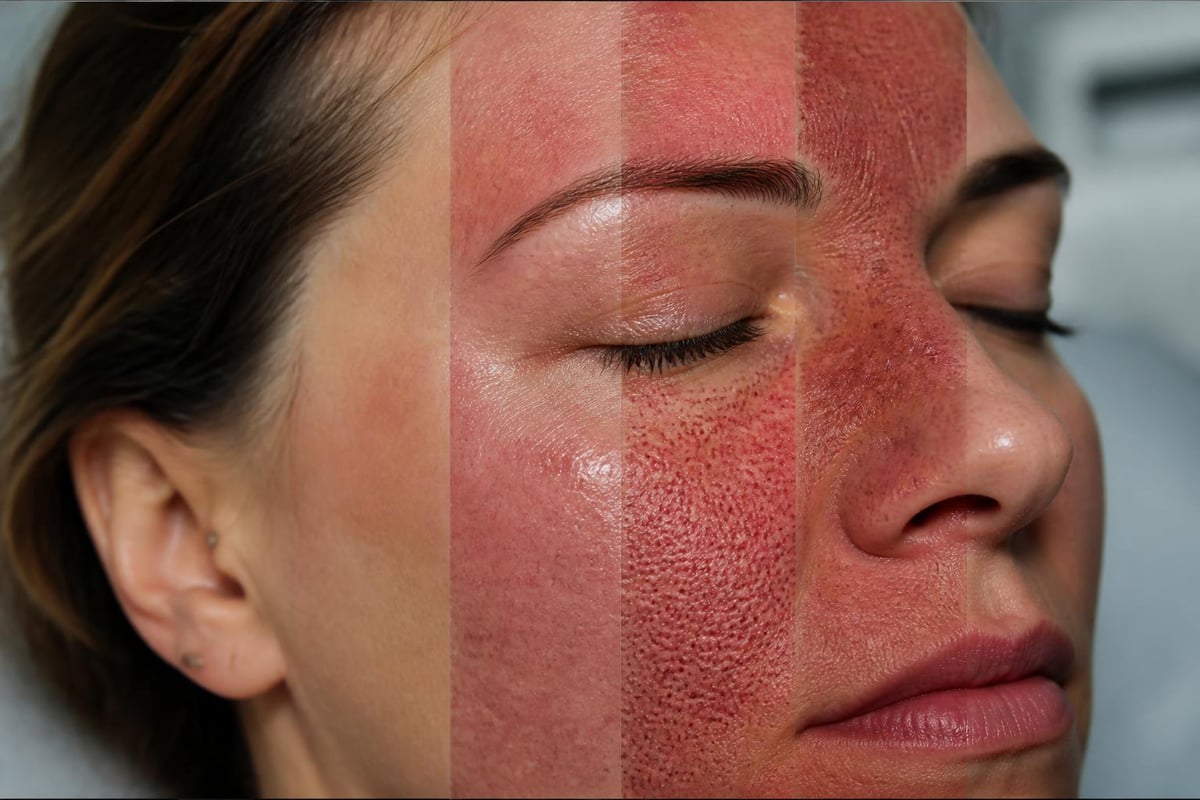 CO2 laser treatment intensity comparison