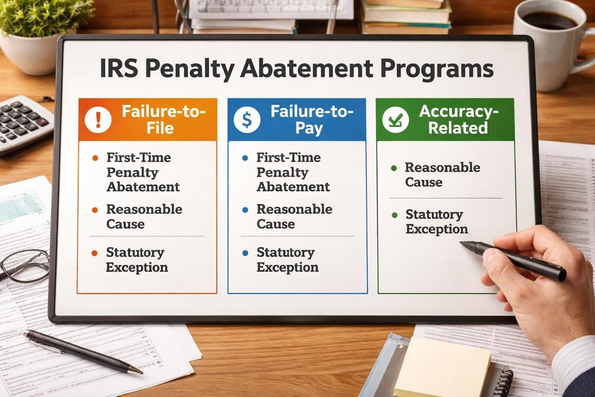 IRS penalty types eligible for abatement