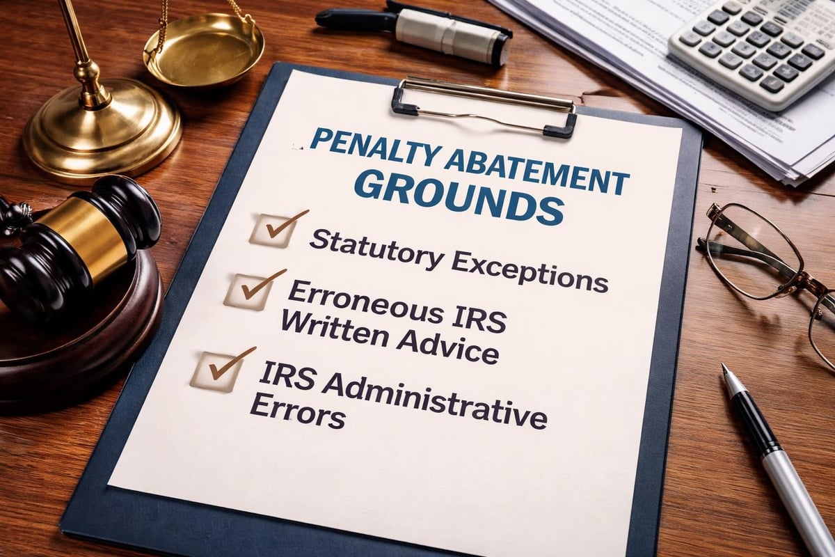 Statutory exceptions for penalty relief