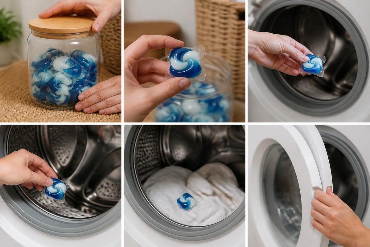 Proper laundry pod usage steps