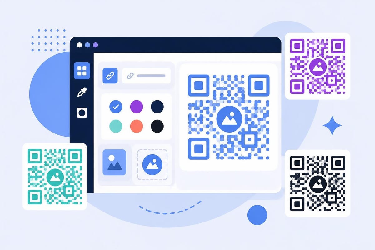 Adobe Express QR code customization interface