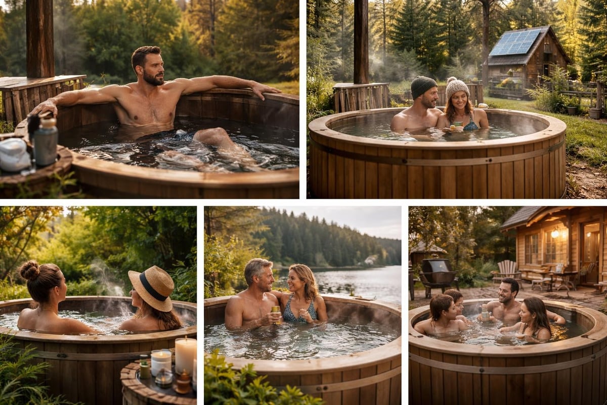 User types for wood-fired hot tubs