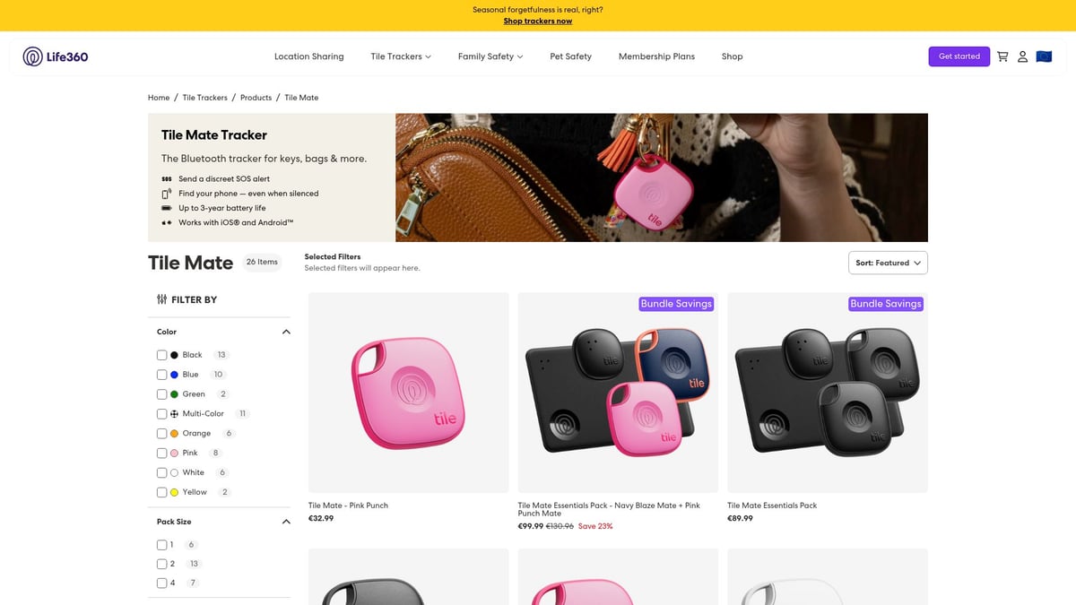 9 Produtos de Carro Essenciais para 2025 - Tile Mate Localizador Bluetooth