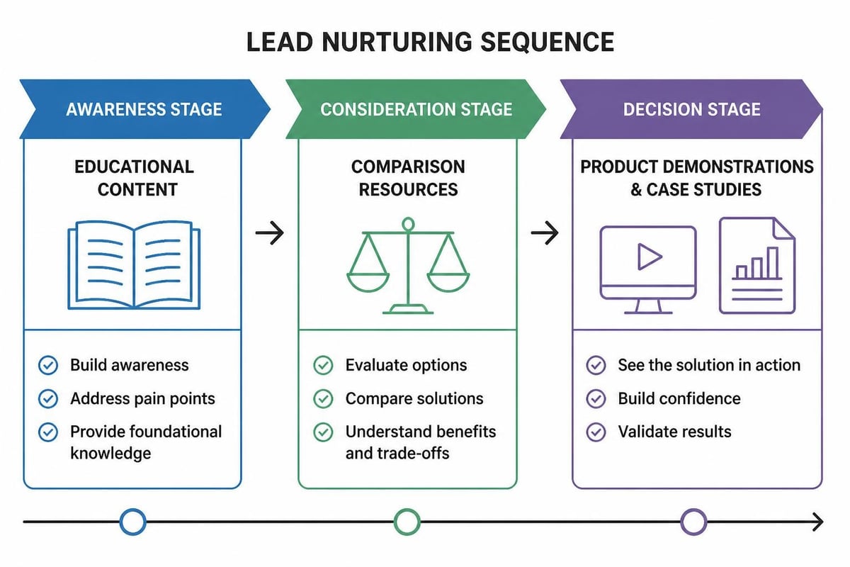 Content funnel stages
