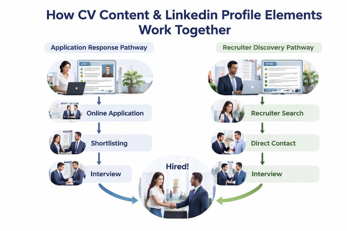CV and LinkedIn profile relationship