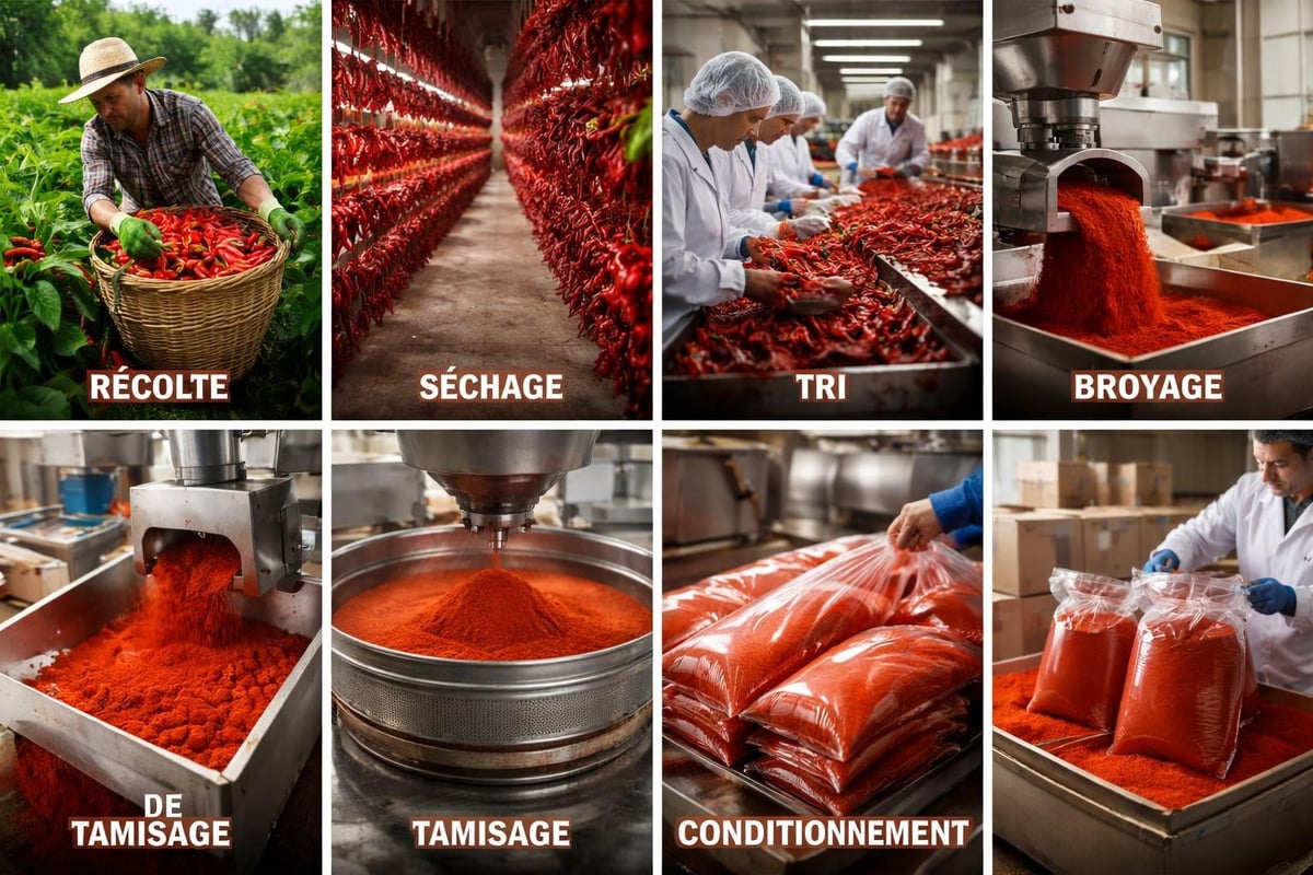 Processus de fabrication du paprika