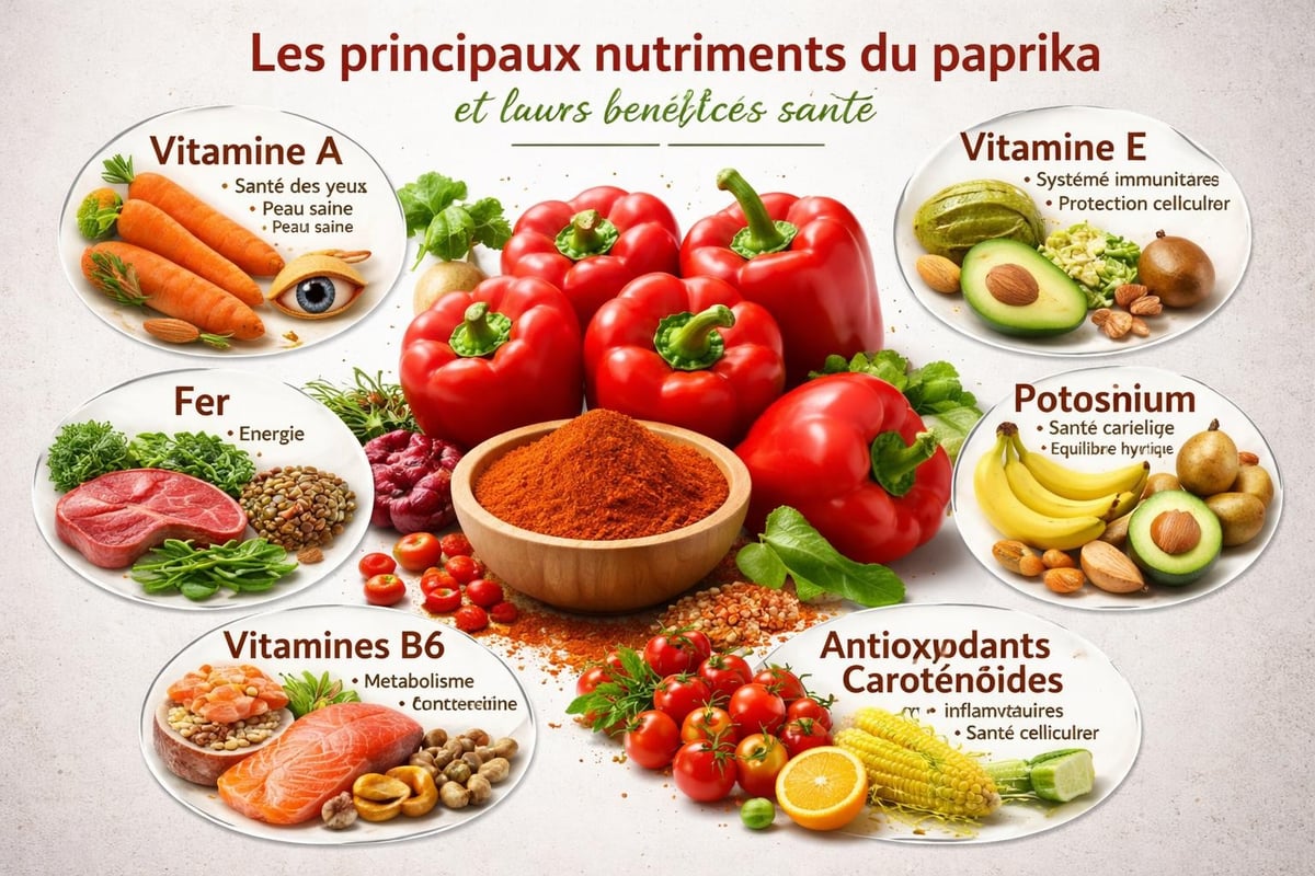 Composition nutritionnelle du paprika