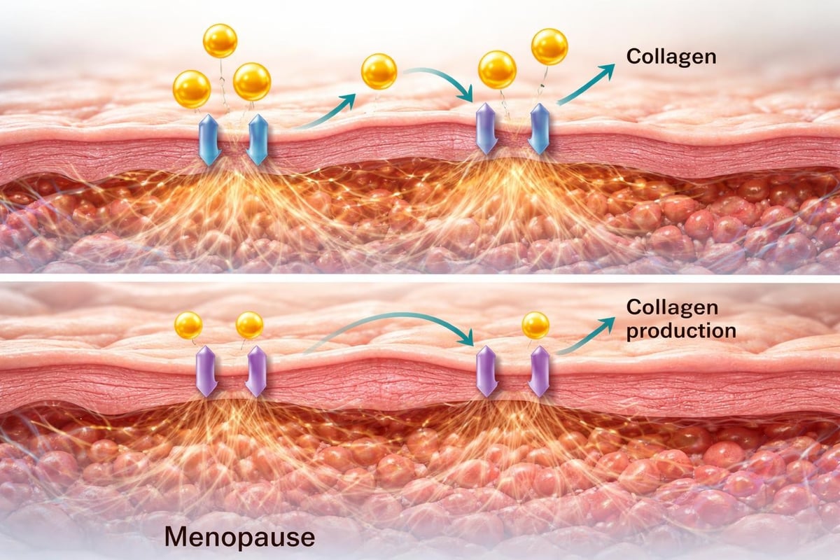 Estrogen's role in collagen synthesis