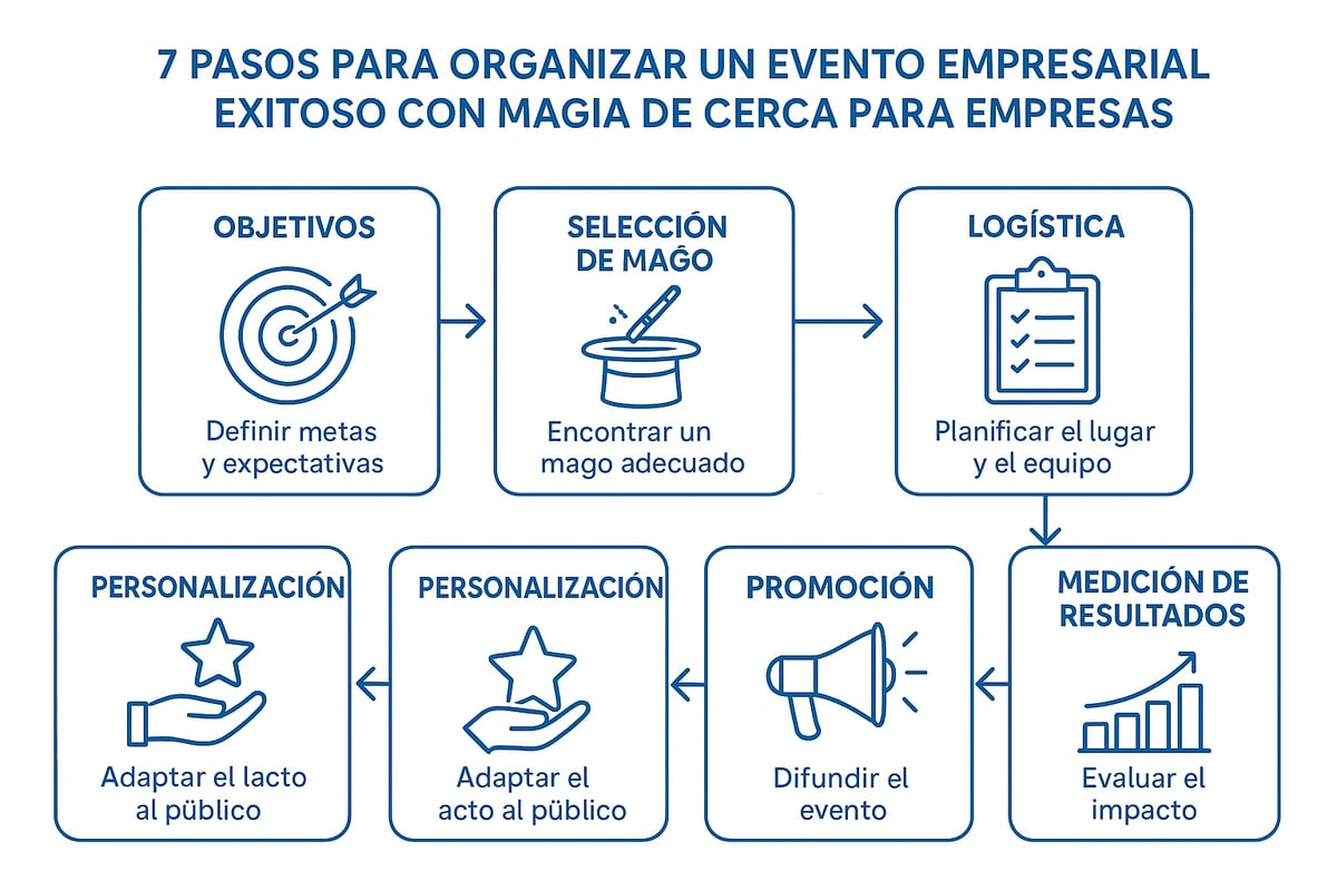 Pasos para Organizar un Evento Empresarial Exitoso con Magia de Cerca