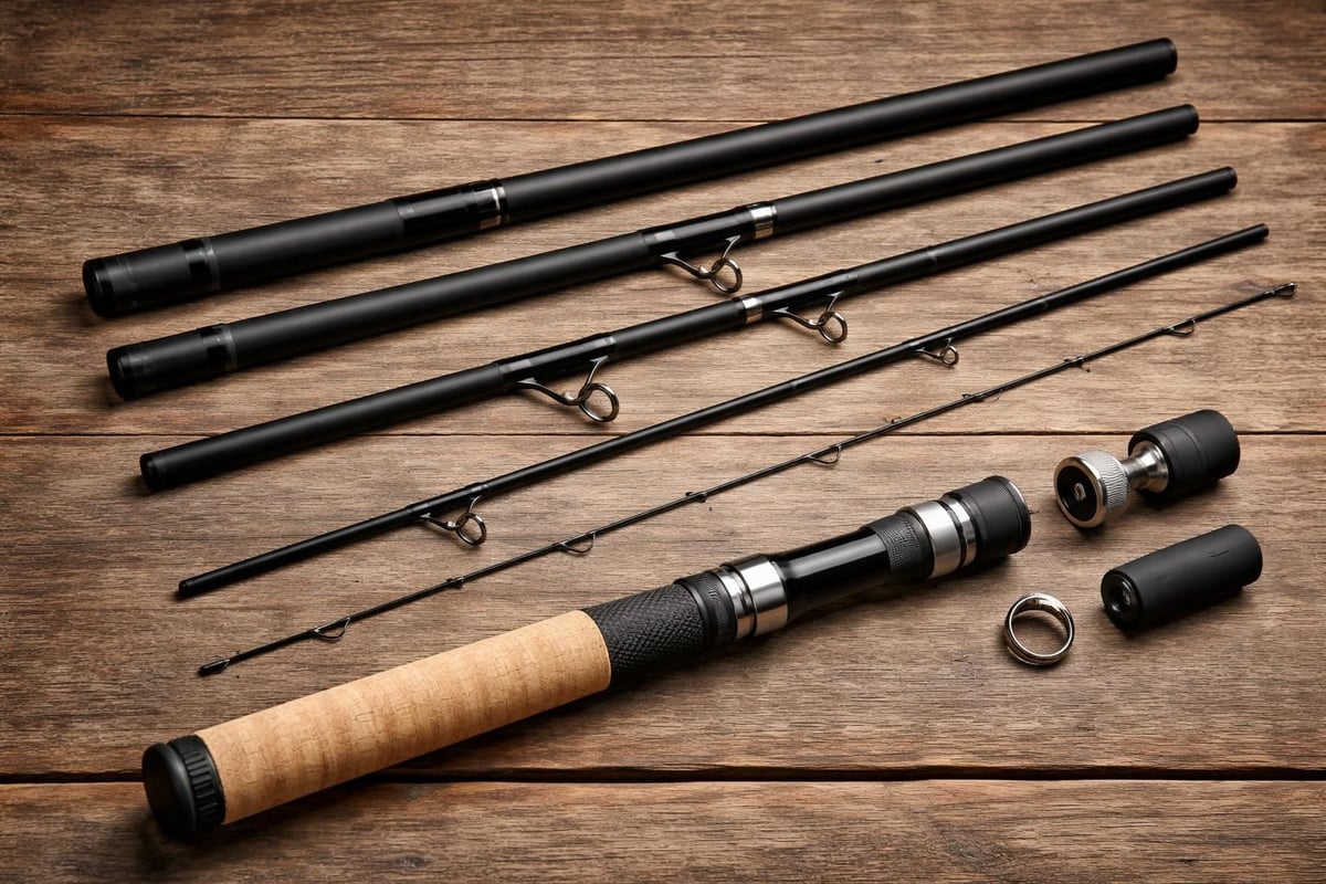 Fishing rod components assembly