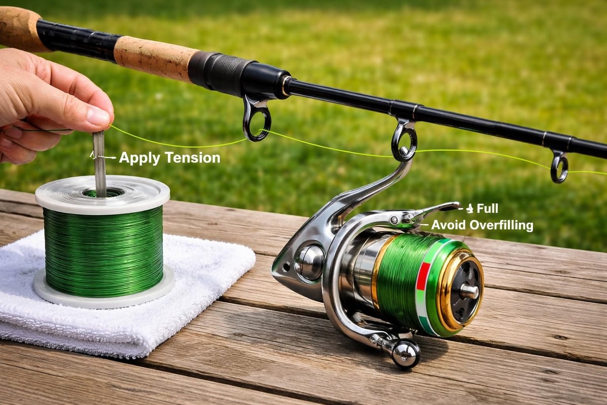 Line spooling process