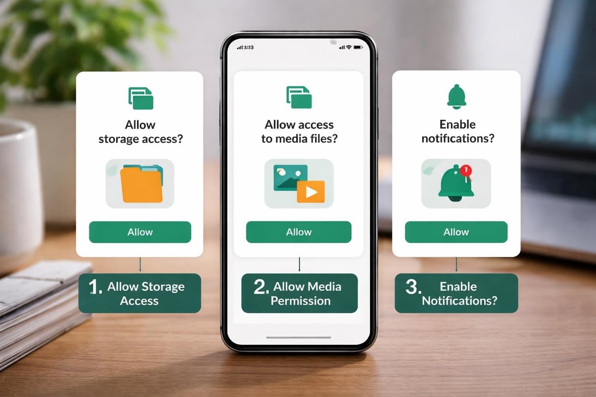 Permission setup steps