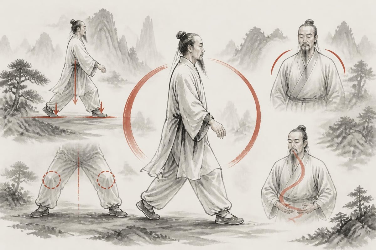 Tai chi walking posture principles