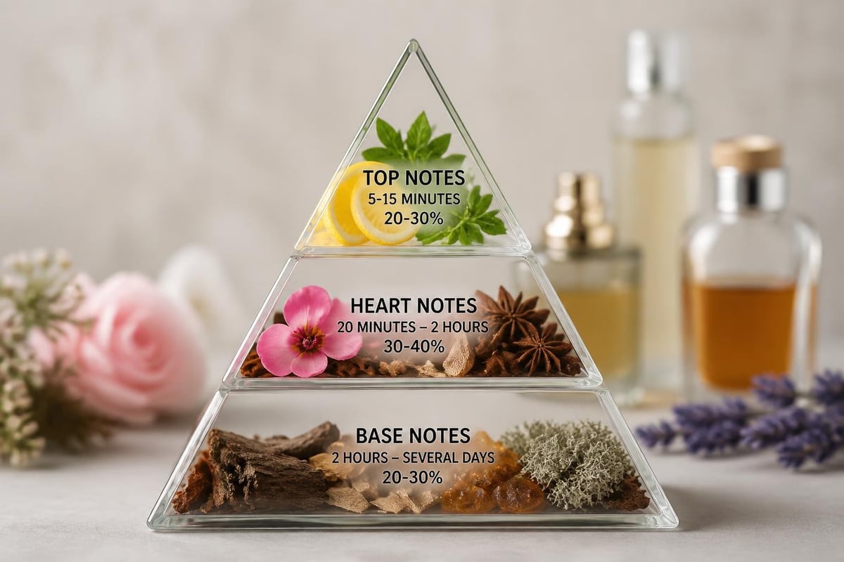 Perfume note pyramid structure