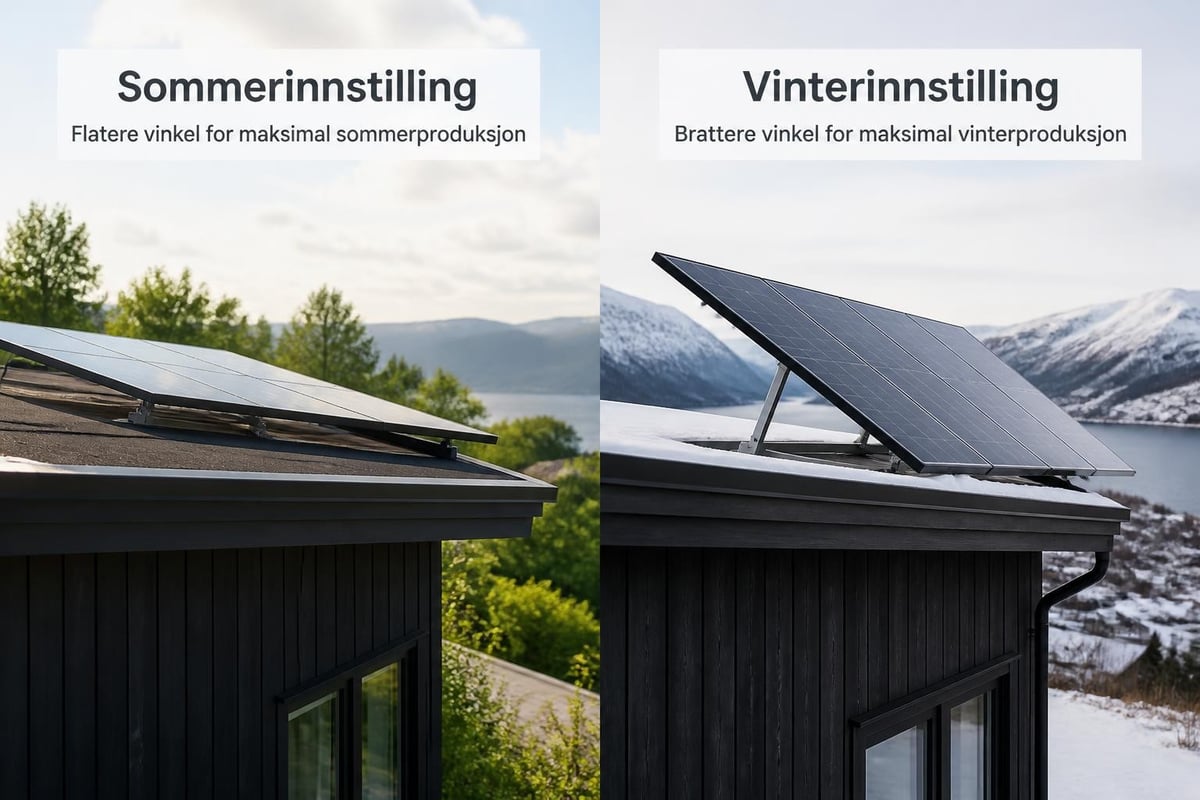 Solcellepanel sesongoptimalisering