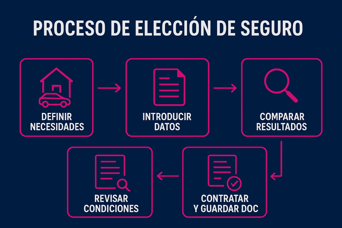 Pasos para elegir el mejor seguro usando un comparador