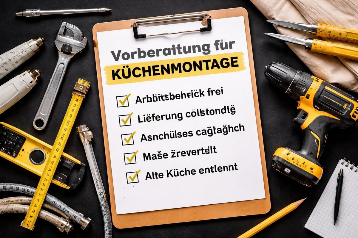 Küchenmontage Vorbereitungsschritte