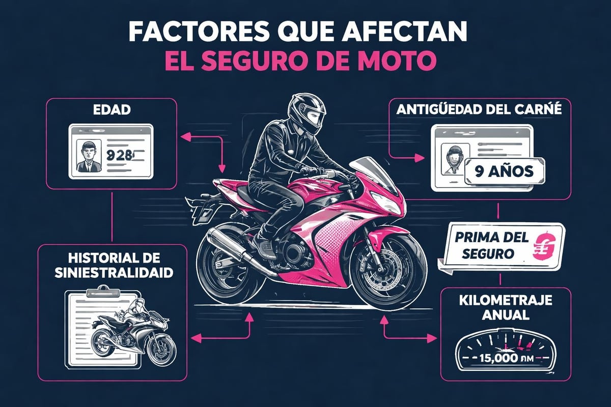 Seguro Moto Precio: Guía Completa para Entenderlo en 2026 1 Factores del conductor en seguros