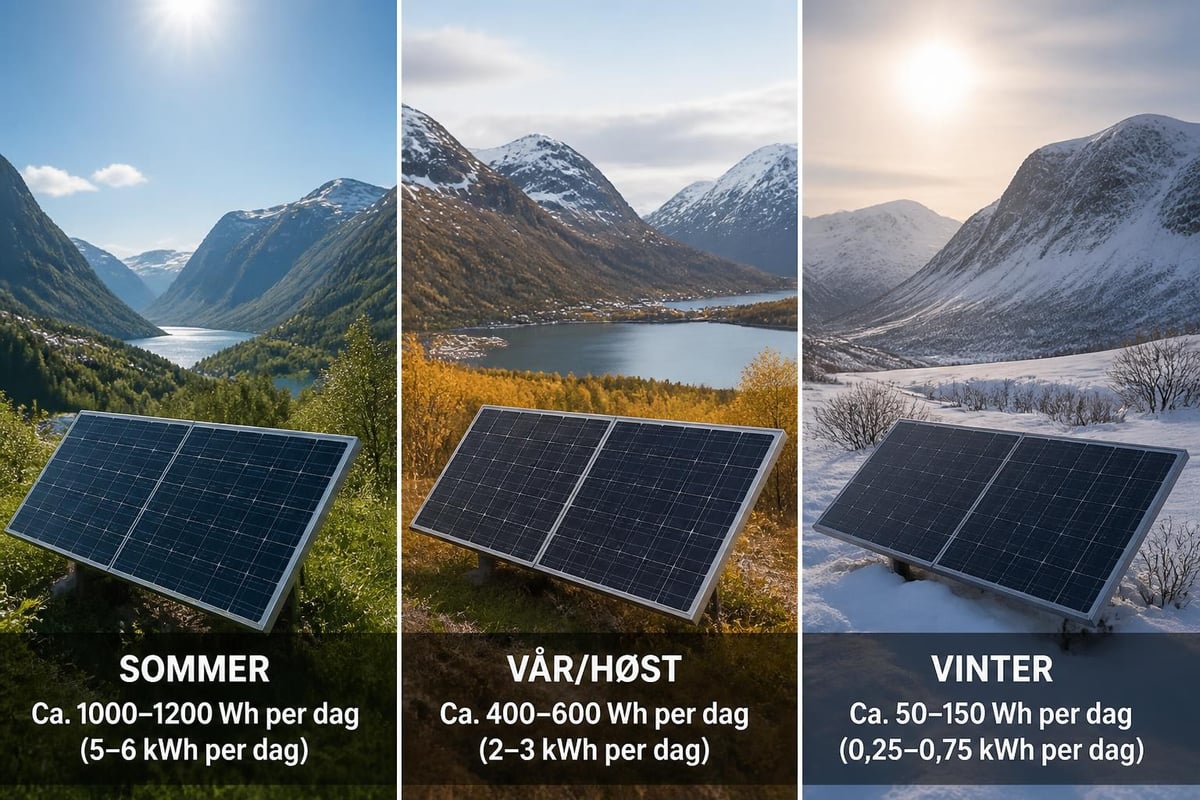 Solcellepanel energiproduksjon