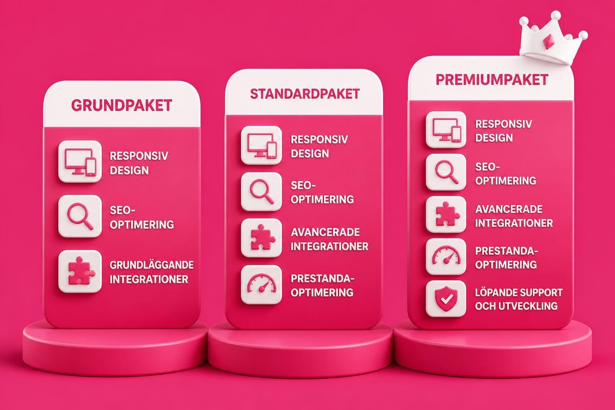 Unik Shopify Design Fast Pris: Komplett Guide 2026 2 Prispaket komponenter för Shopify design