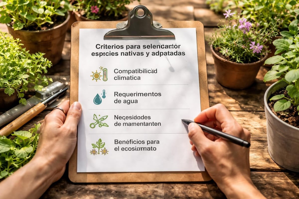 Selección de especies vegetales sostenibles